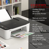 Canon PIXMA 3522 Series All-in-One Color Inkjet Printer I Print Copy Scan I Mobile Printing I Wireless I 1.5" Segment LCD I 50 Sheets Paper Tray I 4800 x 1200 dpi, Printer Cable Canon