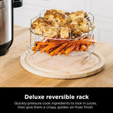 Ninja FD401 LP3 Foodi 12-in-1 Deluxe XL 8 qt. Pressure Cooker & Air Fryer that Steams, Slow Cooks, Sears, Sautés, Dehydrates & More, with 5 qt. Crisper Basket, Reversible Rack & Recipe Book, Silver Ninja