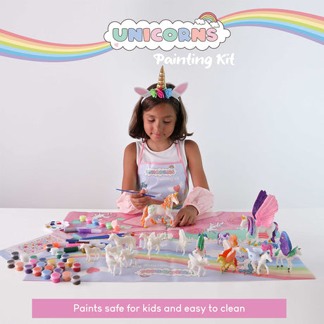 BONNYCO Unicorns Gifts for Girls Painting Kit with 18 Figurines Painting for Kids with Glow in The Dark | Girl Toys 3 4 5 6 7 8 9 10 Years Crafts Kids Gifts Birthday Christmas | Unicorn Toys Niñas BONNYCO