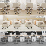 FIRAVOE Saddle Stool, Swivel Saddle Stool with Wheels, Adjustable Rolling Stool 18"-26", Faux Leather Rolling Stool for Salon, Massage, Clinic, Lab, Office (Light Grey, 1PCS (18"-26")) FIRAVOE