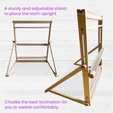 Olikraft Weaving Loom for Kids & Adults with Adjustable Stand - Wooden Loom. Weaving Kit. Telar. (Large) Olikraft