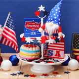 Bucherry 135 Pcs Wooden Stars Decorations 4th of July Patriotic Star Ornaments for Crafts Red White Blue Star Shape Cutouts Vase Bowl Filler Tiered Tray Decor for Independence Memorial Day Bucherry