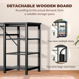 GRLEAF 55-75 Gallon Aquarium Stand: 1200LB Capacity, Built-In Power Outlets, 3-Tier Shelves for Fish Tank Accessories Storage, Heavy-Duty Steel/Wood Hybrid for Fish & Reptile Tanks | Excludes Tank GRLEAF