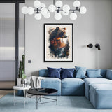 GMETINC 5D Diamond Painting Kits for Adults, Animal Bear Forest Scene Diamond Art Kits for Adults Beginner, DIY Full Drill Diamond Dots Paintings with Gem Art and Crafts Home Wall Decor 12x16inch GMETNIC