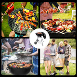 18 Inch Portable Charcoal Grill with 4 Legs and Wheels for Outdoor Cooking Barbecue Camping BBQ Coal Kettle Grill - Heavy Duty Round with Thickened Grilling Bowl for Small Patio Backyard Papapacks
