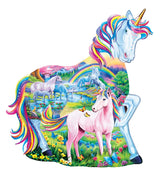 MasterPieces 100 Piece Shaped Jigsaw Puzzle for Kids - Unicorn Family - 14"x19" Masterpieces