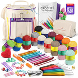Crochet Kit for Beginners Adults and Kids - Beginner Crochet Kit for Adults with Step-by-Step Video Tutorials, Amigurumi and Crocheting Kit, Crochet Starter Kit with Soft Crochet Yarn and Crochet Bag Hearth & Harbor