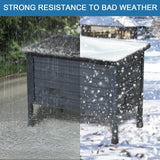 Luyitton Outdoor Insulated Cat House Feral Cat Enclosure Cat Shelter Weatherproof for Winter with All-Round Foam Escape Door luyitton