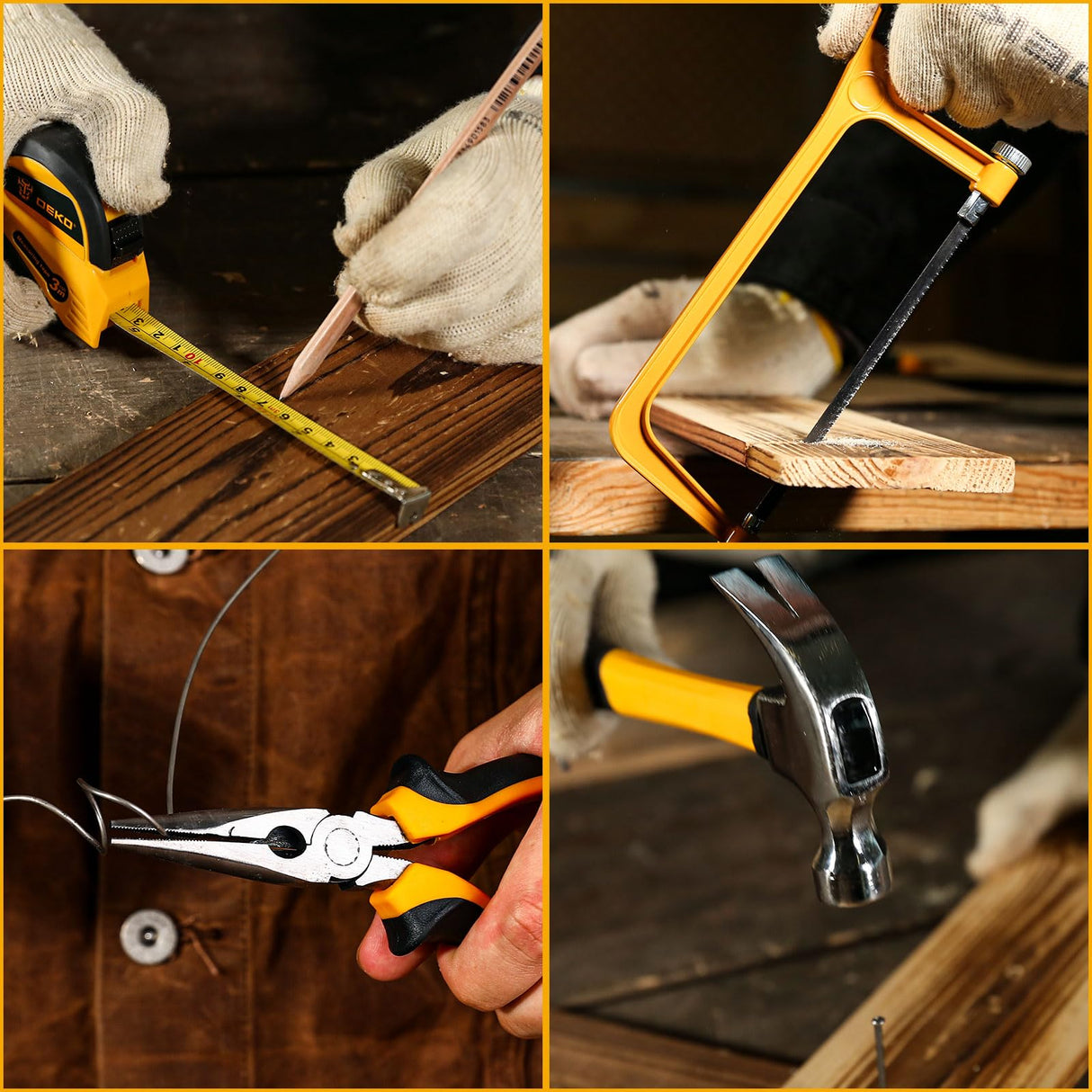 Tool Kit Box Drill Set：DEKOPRO Home Mechanic Toolbox with 12V Power Cordless Drill Hand Repair Tools Sets Combo Kits Storage Organizer Drawer Case for Men DEKOPRO