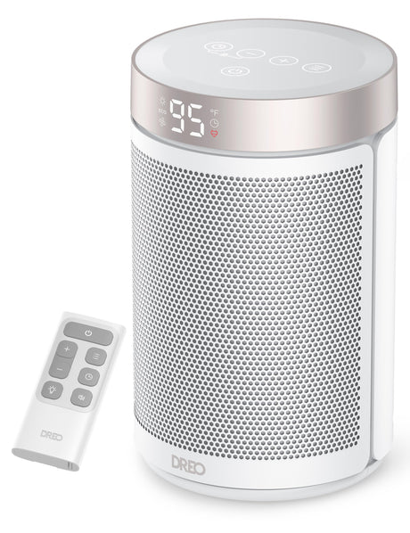Dreo Space Heater, Portable Electric Heaters for Indoor Use with Thermostat and Remote, 2024 Upgraded, Digital Display, 12H Timer, 5 Mode, 1500W PTC Ceramic Fast Safety Heat for Office Bedroom Home Dreo