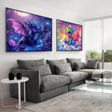 VAIIEYO 5D DIY 1 Pack Diamond Art Kits for Adults Dragon, Diamond Painting Animal, Diamond Painting Kit Full Drill Round Rhinestone Craft Canvas for Home Wall Decor Gift 12x31 inch/30x80 cm VAIIEYO