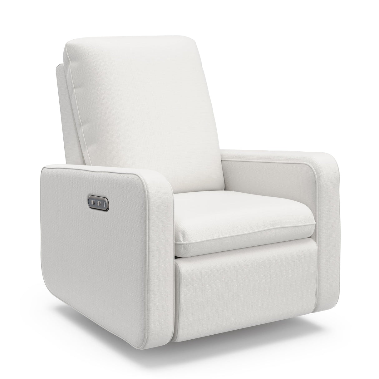 Graco Teddi Power Recliner Swivel Glider (Ivory Basketweave) – Electronic Power Recline, USB-A & USB-C Charger, Premium Cushioning & Comfort Graco