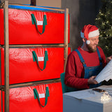 KRYSTY Christmas Tree Storage Bag - Fits Up to 7.5 Foot Xmas Holiday Tree, Zippered Bag, Carry Handles, Durable Waterproof Material, Protects Against Dust and Moisture, Red KRYSTY