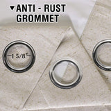 H.VERSAILTEX Blackout Curtains, Linen Curtains 108 inches Long 100% Black Out Curtains for Bedroom Windows, Textured Linen Look Draperies Grommet with White Liner, 2 Panels, Natural H.VERSAILTEX