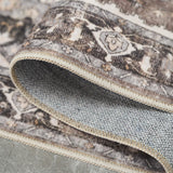 Washable Kitchen Runner Rug - 2x10 Hallway Rug Distressed Mats Non-Slip Soft Room Floor Carpet for Dining Room (Beige, 2 x 10) RUUGME