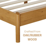 Elegant NTC Gem Solid Oak Bed Frame with Headboard and Silent Slats NTC