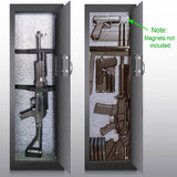 Langger Biometric Wall Safe, Hidden Fingerprint Security Long Wall Safe for Valuables, Rifle Shotgun Handguns, In Wall Safe Between Studs (4"D x 15"W x 45"H) LANGGER V