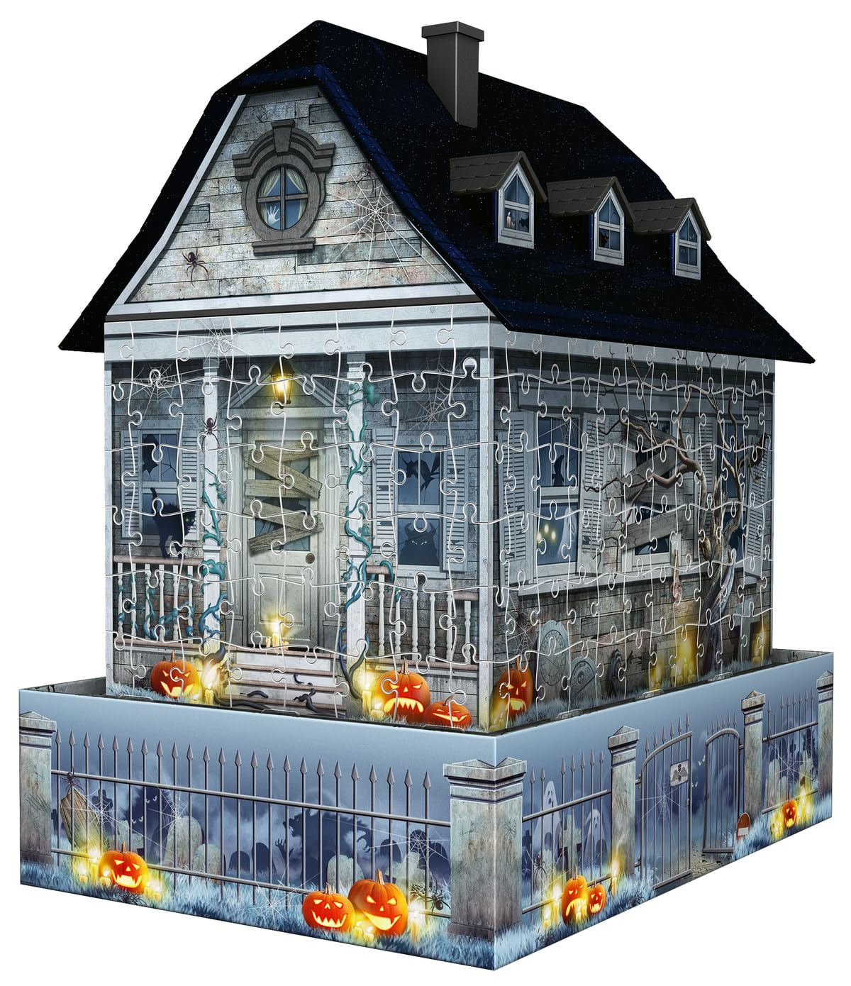 Ravensburger Haunted House 216 Piece 3D Jigsaw Puzzle for Kids 11548 - Easy Click Technology Means Pieces Fit Together Perfectly Ravensburger