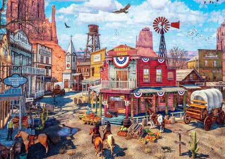 Buffalo Games - Dominic Davison - Old Western Town - 500 Piece Jigsaw Puzzle For Adults -Challenging Puzzle Perfect for Game Nights - Finished Puzzle Size is 21.25 x 15.00 Buffalo Games