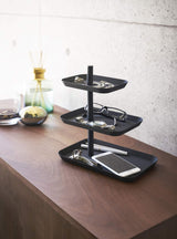 Yamazaki Home Tower 3-Tier Accessory Tray - Jewelry Holder & Storage Organizer - Steel YAMAZAKI