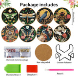8 Pcs Insect Diamond Art Painting Coasters Kits,Moth Dragonfly Bee Coaster with Holder for Adults, Non-Slip DIY Dot Paint Craft Kits,5D Full Drill DIY Diamond Dot Gem Art Kit Home Decor Arts Craft NEGEKFKX