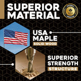 Multi-Purpose Maple Butcher Block Workbench Top - 30 x 24 x 1.5 in Natural Finish DuraSteel