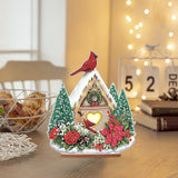 MVVMTOP Diamond Art Painting Tabletop Decoration, DIY Christmas Bird's Nest 5D Special Shaped Artificial Diamond Christmas Decorations by Number Mosaic Arts Crafts for Home Office Tabletop Decor Gift MVVMTOP