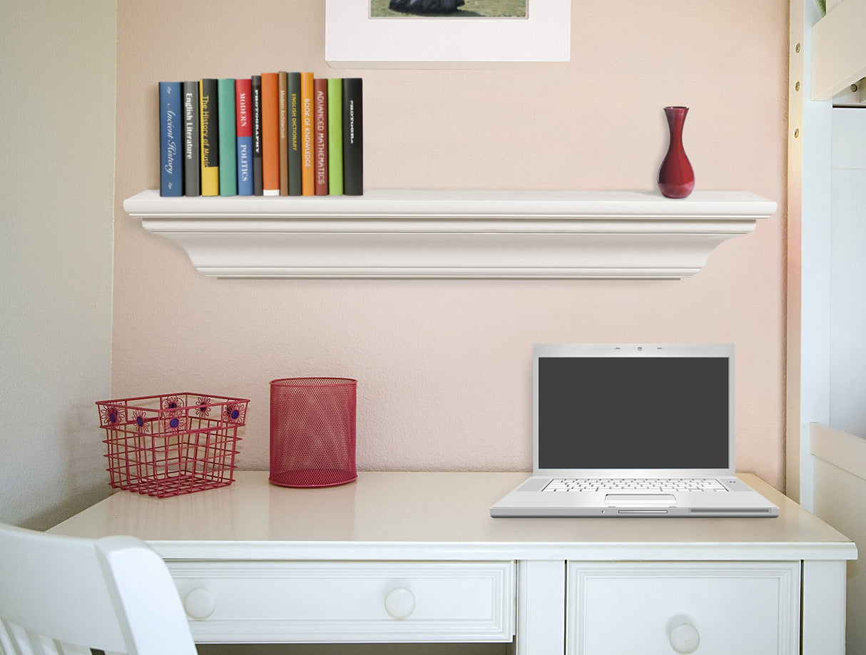 Pearl Mantels 618-60 Crestwood Mantel Shelf, 60-Inch, White Pearl Mantels