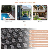 Kullavik 6PCS Outdoor Patio Furniture Set PE Wicker Rattan Sectional Sofa Patio Conversation Sets,Khaki Kullavik