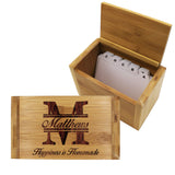 Personalized Recipe Box For Her - Custom Wood Recipe Organizer With Dividers - Kitchen Gift For Mom and Grandma My Personal Memories