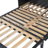 Queen Size Murphy Bed with Frosted Glass Doors Design, Fake Drawers, Metal Legs,Solid Wood Storage Bed for Small Spaces Apartments Studio (Black/S) Quarte