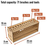 PROSCALE Paint Brush holder. Large Capacity Paint brush organizer and Art Supply Organizer kit for table and wall miniatures modeling crafts PROSCALE