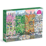 Galison Michael Storrings Dog Park in Four Seasons 1000 Piece Puzzle from Galison - Beautiful 1000 Piece Puzzle for Adults, Challenging and Fun, Thick and Sturdy Pieces, Great Gift Idea Galison