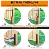 WOCEPU 2.8 FT Fence Post Repair Kit, for Repairing Broken Wooden Fence Post Repair Stakes (1pack-Brown) WOCEPU