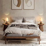 Ziqqeelam Wood Grain Small Bedside Table Lamp for Bedroom, Farmhouse Bedroom Lamps for Nightstand, Small Table Lamps for Small Spaces for Bedroom, Home Office, Living Room, Kids Dorm Ziqqeelam