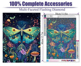VividMeng Moth Diamond Art Kits for Adults,Mushroom Diamond Painting Kit for Adults,DIY Full Drill Diamond Painting Moth Gem Art and Crafts 12x16inch VividMeng