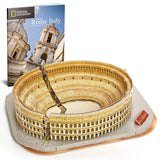 CubicFun 3D Puzzle for Adults Kids Rome Colosseum Jigsaw Italy Architecture Model Kits DIY Toys with Booklet Birthday Gift for Boys Girls Age 8+, 131 Pieces Valentine's Day Gift Easter Gifts Puzzles CubicFun