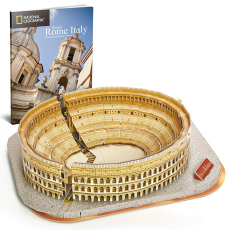 CubicFun 3D Puzzle for Adults Kids Rome Colosseum Jigsaw Italy Architecture Model Kits DIY Toys with Booklet Birthday Gift for Boys Girls Age 8+, 131 Pieces Valentine's Day Gift Easter Gifts Puzzles CubicFun