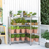 Homdox Heavy Duty Storage Shelves, 4 Tier Wire Shelving Unit, Adjustable Metal Shelves for Storage, Garage Rack Pantry Shelves Kitchen Shelving, 14"x60"x60", Silver Gray Homdox