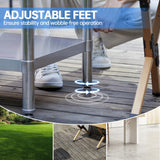 JOPHUN Stainless Steel Work Table, NSF Commercial Worktable with Undershelf and Legs for Restaurant, Home and Hotel - 24" D x 48" W x 34" H Inches JOPHUN