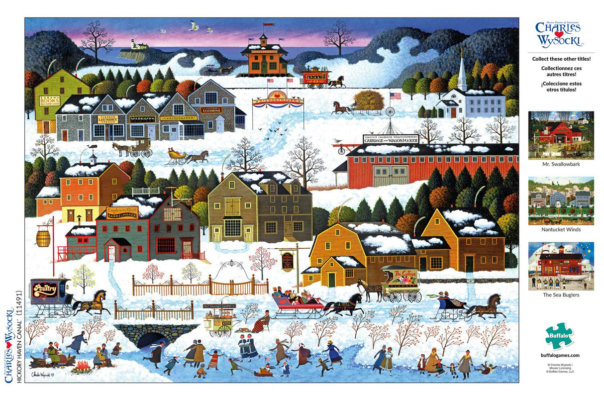 Buffalo Games - Charles Wysocki - Hickory Haven Canal - 1000 Piece Jigsaw Puzzle for Adults -Challenging Puzzle Perfect for Game Nights - Finished Size is 26.75 x 19.75 Buffalo Games