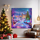 Christmas Diamond Art Kits for Adults-Winter Landscape 5D Diamond Painting Kits for Adults Beginners,DIY Full Drill Diamonds Painting Christmas Gem Art Kits for Gift and Home Decoration(14x14 inch) Arttoplus