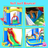 Baralir Inflatable Bounce House with Water Slide – Backyard Inflatable Water Park with 4 Sprinklers, 2 Splash Pools, Fits 5 Kids, Perfect for Summer Fun & Cooling Down Baralir