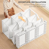 HOMCOM Portable Wardrobe Closet, Folding Bedroom Armoire, Clothes Storage Organizer with 8 Cube Compartments, 2 Hanging Rods, 11 Magnet Doors, White HOMCOM