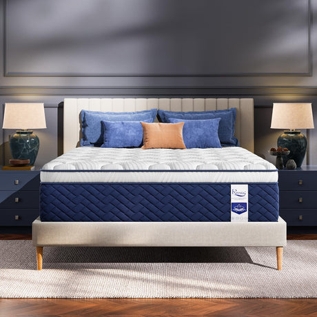 RRESTA Firm King Mattress 14 Inch - Hotel Collection Hybrid Mattress with 5-Zone Support, Luxury Sleep Comfort, Extra Back & Hip Support, Fiberglass-Free, CertiPUR-US Certified, 365-Night Trial RRESTA