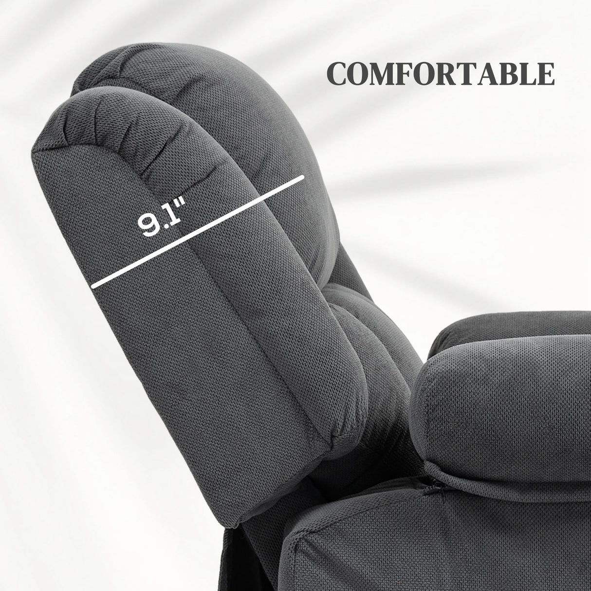 HOMCOM Power Lift Recliner Chair for Elderly with Vibration Massage and Heat, Overstuffed Fabric Lift Chair Sofa with Remote Control, USB Port, Side Pockets, Pocket Spring, Gray HOMCOM