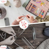 MYBAGZING Knitting Needles Case (Up to 14 Inches) - Organizer for Knitting and Crochet Accessories - Empty Hook Case MYBAGZING