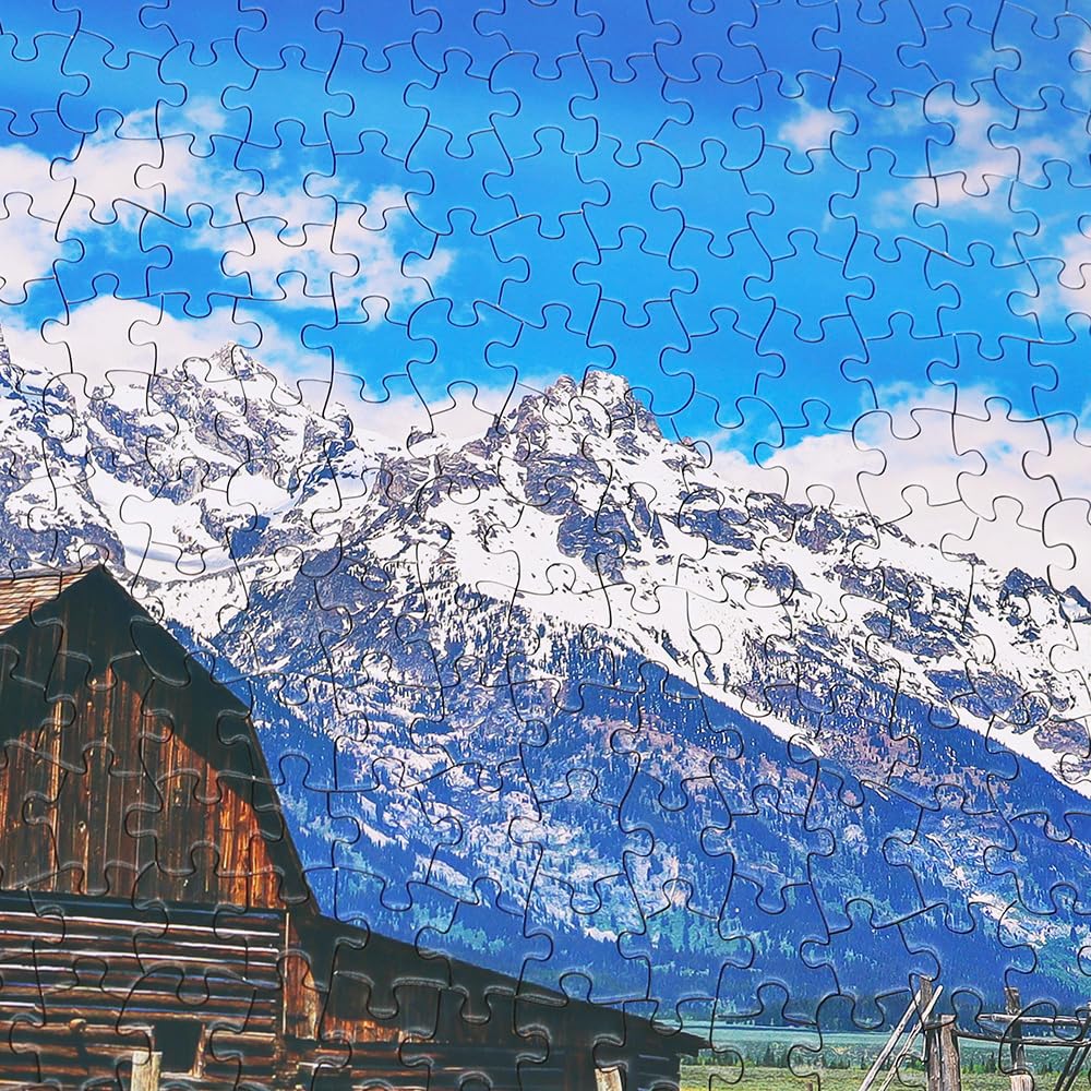 BEDUKE Jigsaw Puzzles for Adults 1000 Pieces Grand Teton National Park Precise Interlocking Thick Sturdy Cardboard Family Game 1000 Piece Puzzle Age 14+ BEDUKE