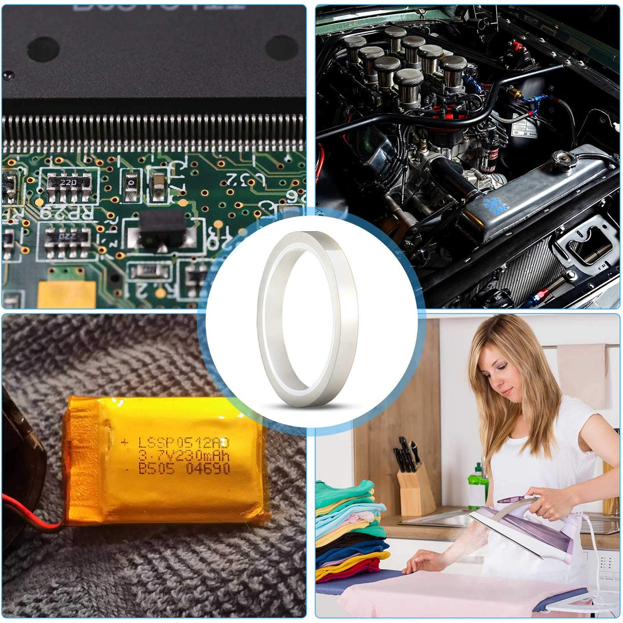 2 Pieces 108 ft Clear Heat Tape for Sublimation Heat Press Tape Heat Transfer Tape High Resistant Temperature Tape Thermal Tape for Electronics Printing Circuit Board Heat Transfer Vinyl (20 mm) Zonon