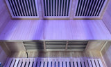 SteamSpa Home Sauna Room for 3 Person Hemlock Wooden Indoor Sauna Spa - Bluetooth Speaker, FM, Oxygen bar, Heating Plate, Three Colors Lanterns, Touch Control Panel Temperature SteamSpa